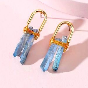 🍋2/$30 New Anthro Blue Quartz Earrings
